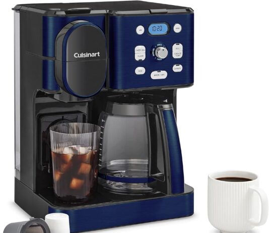 cuisinart coffee maker 12 cup glass carafe automatic hot iced coffee maker single server brewer stainless steel ss 16