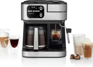 cuisinart coffee maker barista system coffee center 4 in 1 coffee machine single serve coffee espresso nespresso capsule