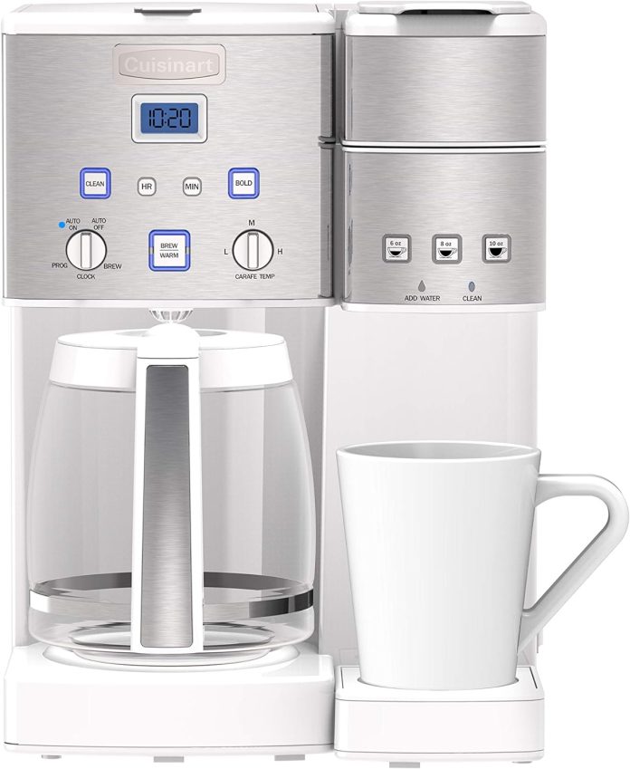 cuisinart coffee maker12 cup with 3 single size brewers 6 8 12 oz blackstainless steel ss 15bksp1