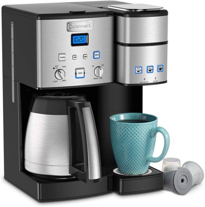 cuisinart ss 20p1 coffee center 10 cup thermal coffeemaker and single serve brewer stainless steel