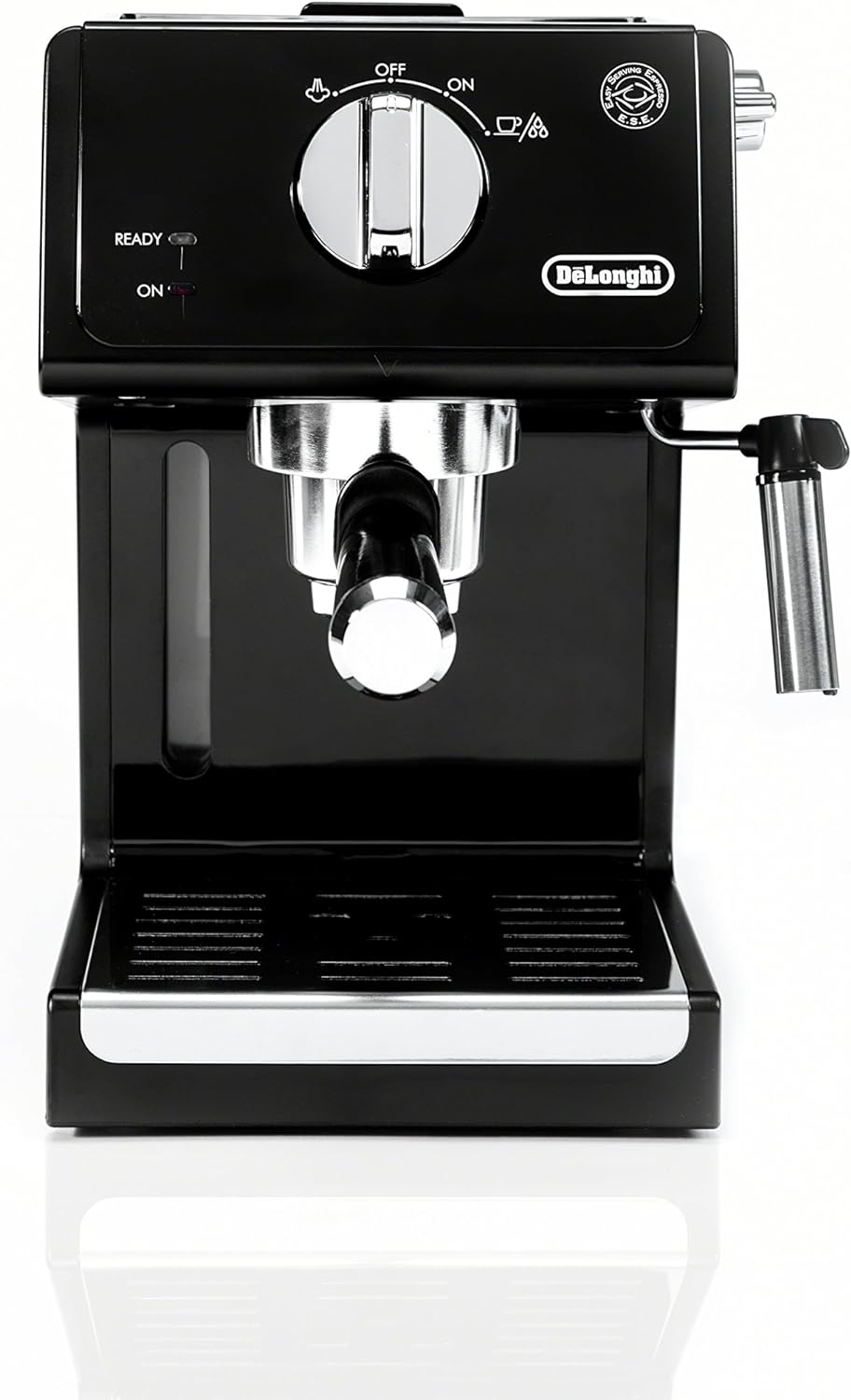 DeLonghi ECP3120 15 Bar Espresso Machine with Advanced Cappuccino System, 9.6 x 7.2 x 11.9 inches, Black/Stainless Steel