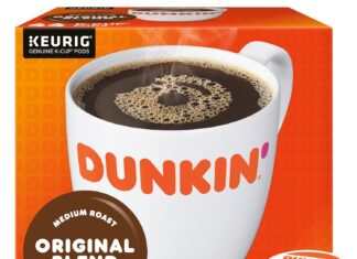 dunkin donuts single serve coffee k cup original blend carton of 44