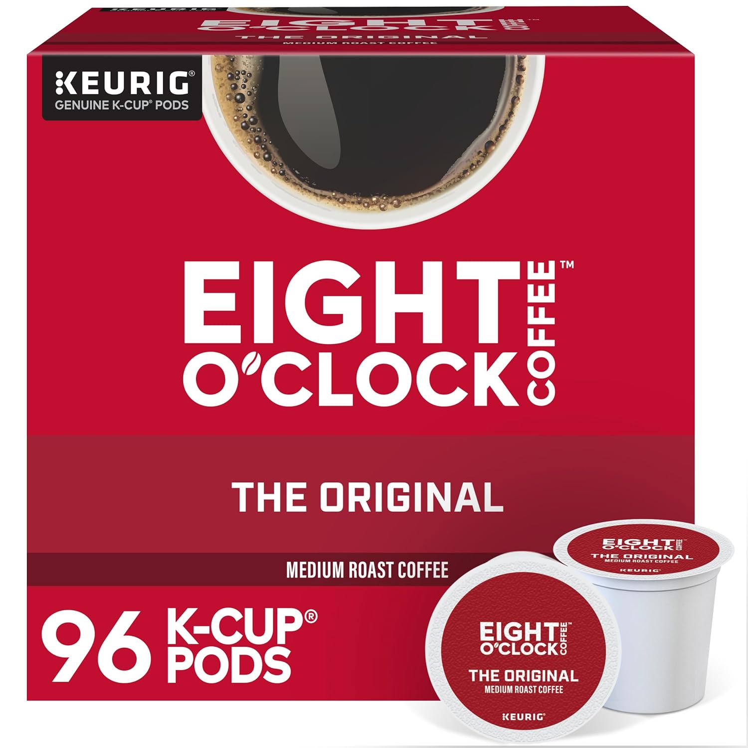 Eight OClock Coffee The Original Keurig Single-Serve K-Cup Pods, Medium Roast Coffee, 96 Count (4 Packs of 24)