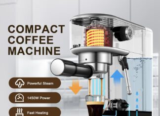 espresso machines 20 bar espresso maker for home with milk frother compact coffee machine for latte macchiato cappuccino