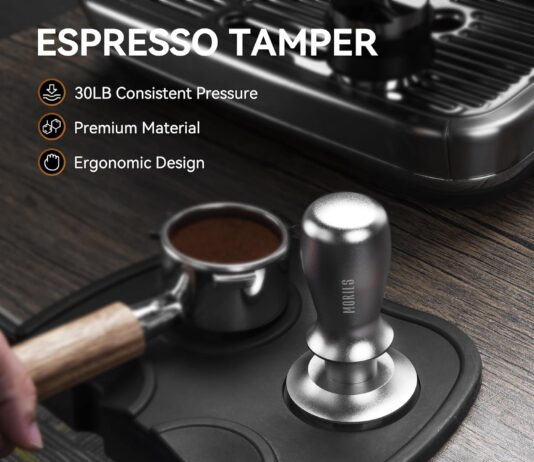 espresso tamper 533mm morils walnut wood coffee tamper adjustable depth stainless steel base fits for all 533mm 54mm por