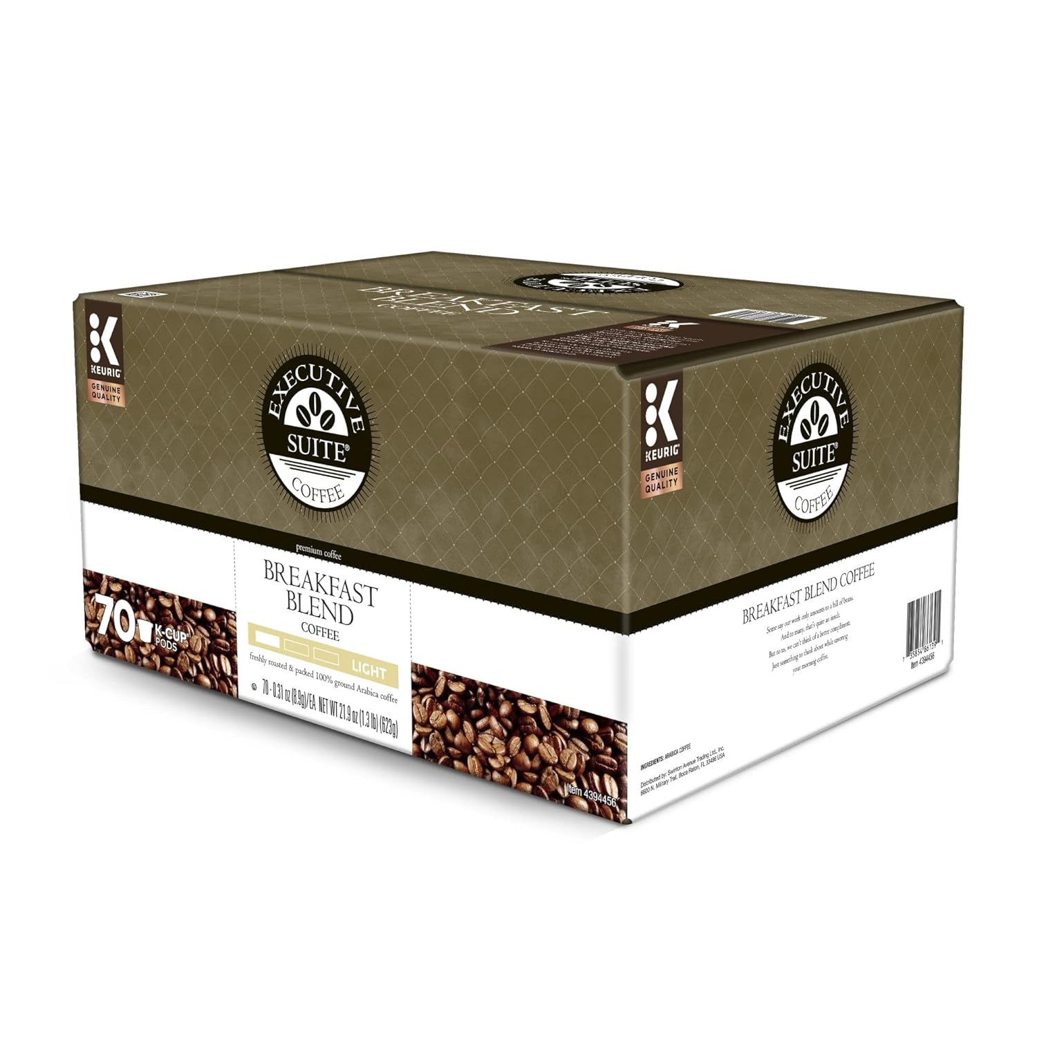 Executive Suite Breakfast Blend Coffee Keurig® K-Cup® Pods, Box of 70 Pods