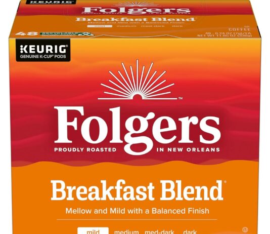 folgers k cups breakfast blend 12 count pack of 4