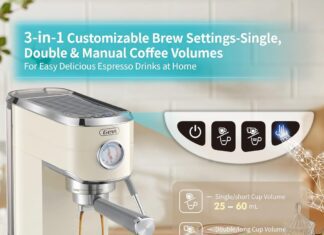 gevi espresso machine 20 barprofessional espresso make with 35 precise grind settings combos commercial espresso machine