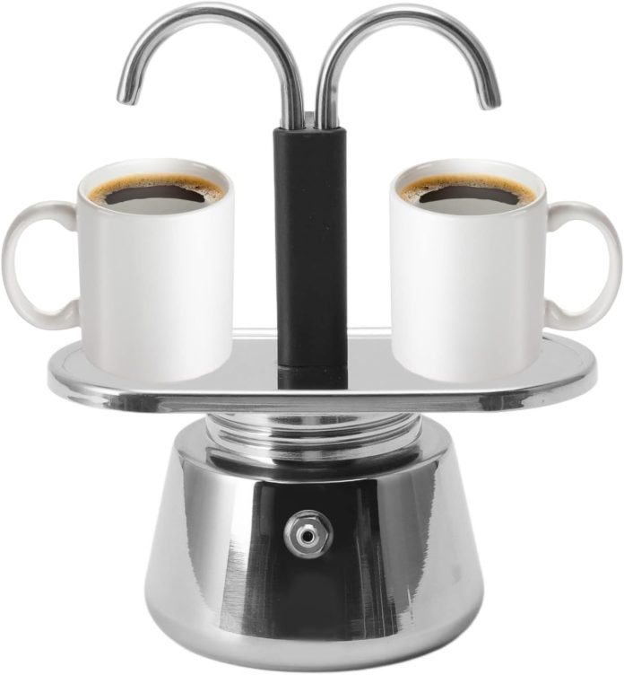gowenic 2 cup stovetop espresso maker moka pot classic italian coffee maker espresso maker stovetop 100ml double head st
