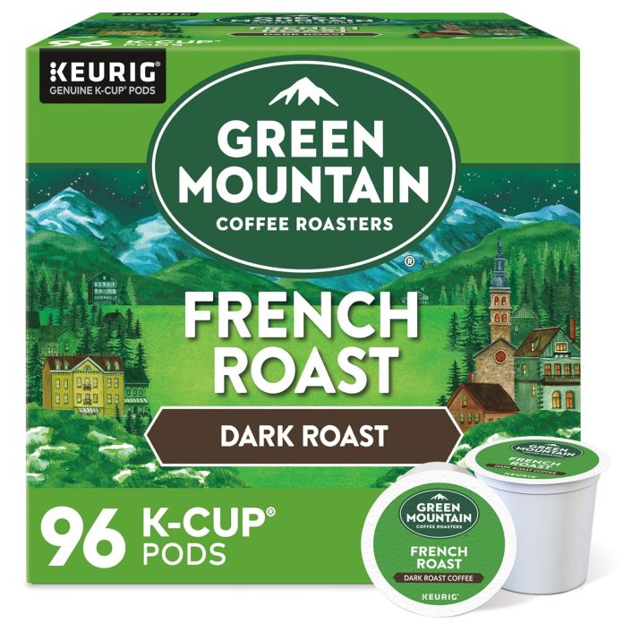 green mountain coffee roasters french roast keurig k cup pods dark roast coffee 96 count 4 packs of 24