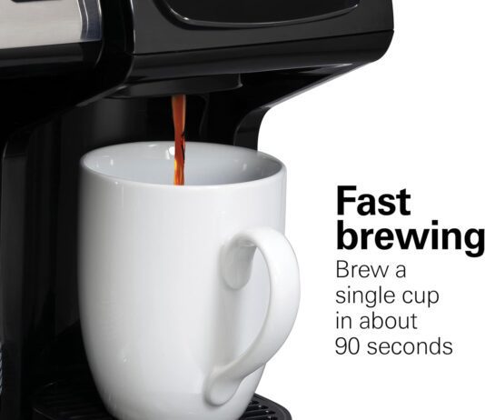 Hamilton Beach FlexBrew Trio 2-Way Coffee Maker Review hamilton beach 49915 flexbrew trio 2 way coffee maker compatible with k cup pods or grounds single serve full 12c pot bl