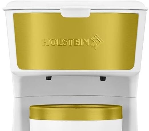 holstein housewares single serve coffee maker 14oz personal coffee brewer machine with reusable filter one touch operati