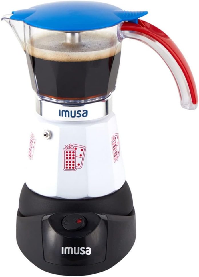 imusa 3 6 cup electric espresso maker with detachable base black