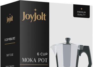 joyjolt italian moka pot 3 cup stovetop espresso maker aluminum coffee percolator coffee pot with heat resistant handles