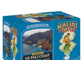 kauai coffee na pali coast dark roast compatible with keurig pods k cup brewers 1 pack of 12 single serve cups