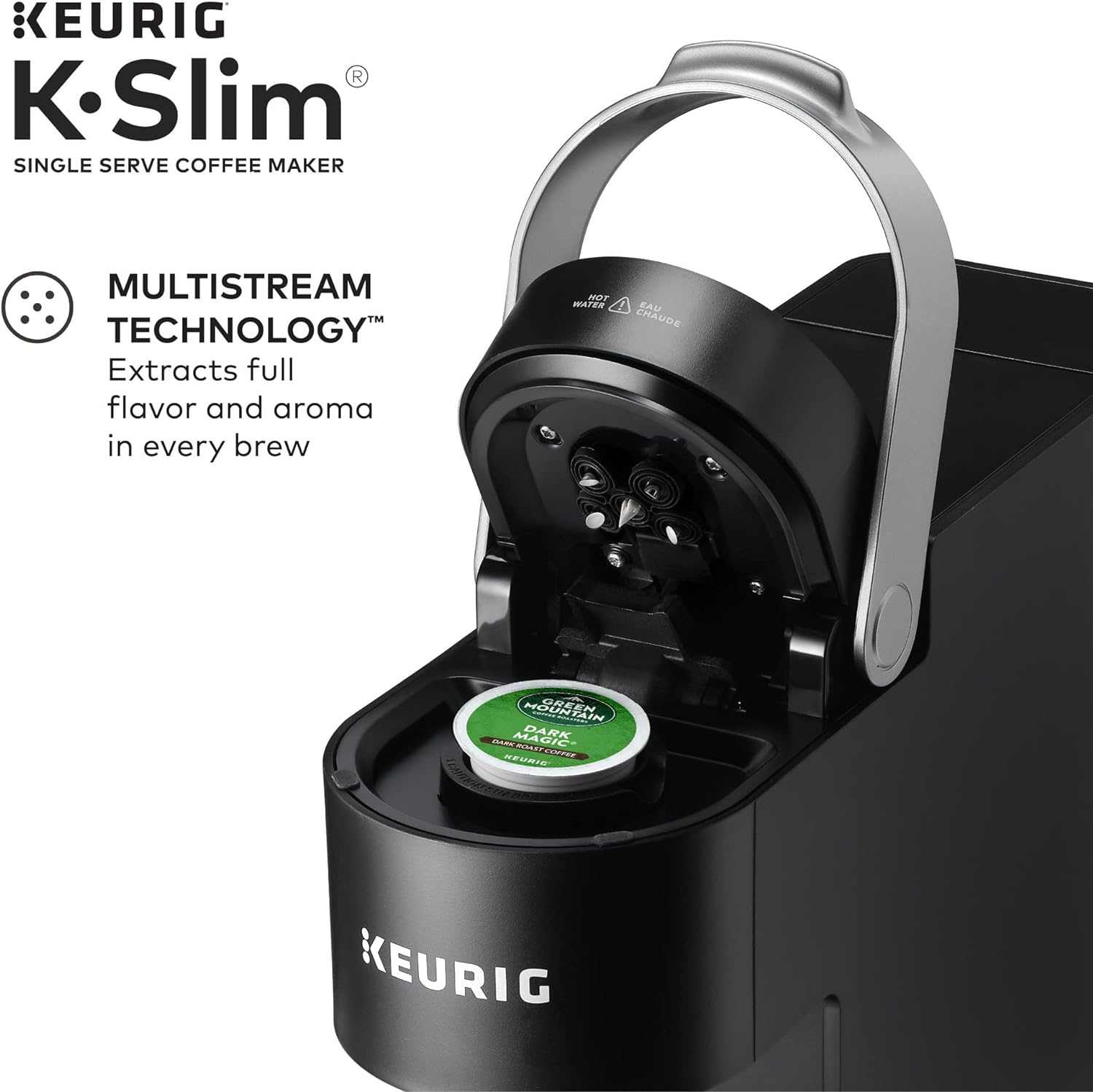 Keurig K- Slim Single Serve K-Cup Pod Coffee Maker, Multistream Technology, Black