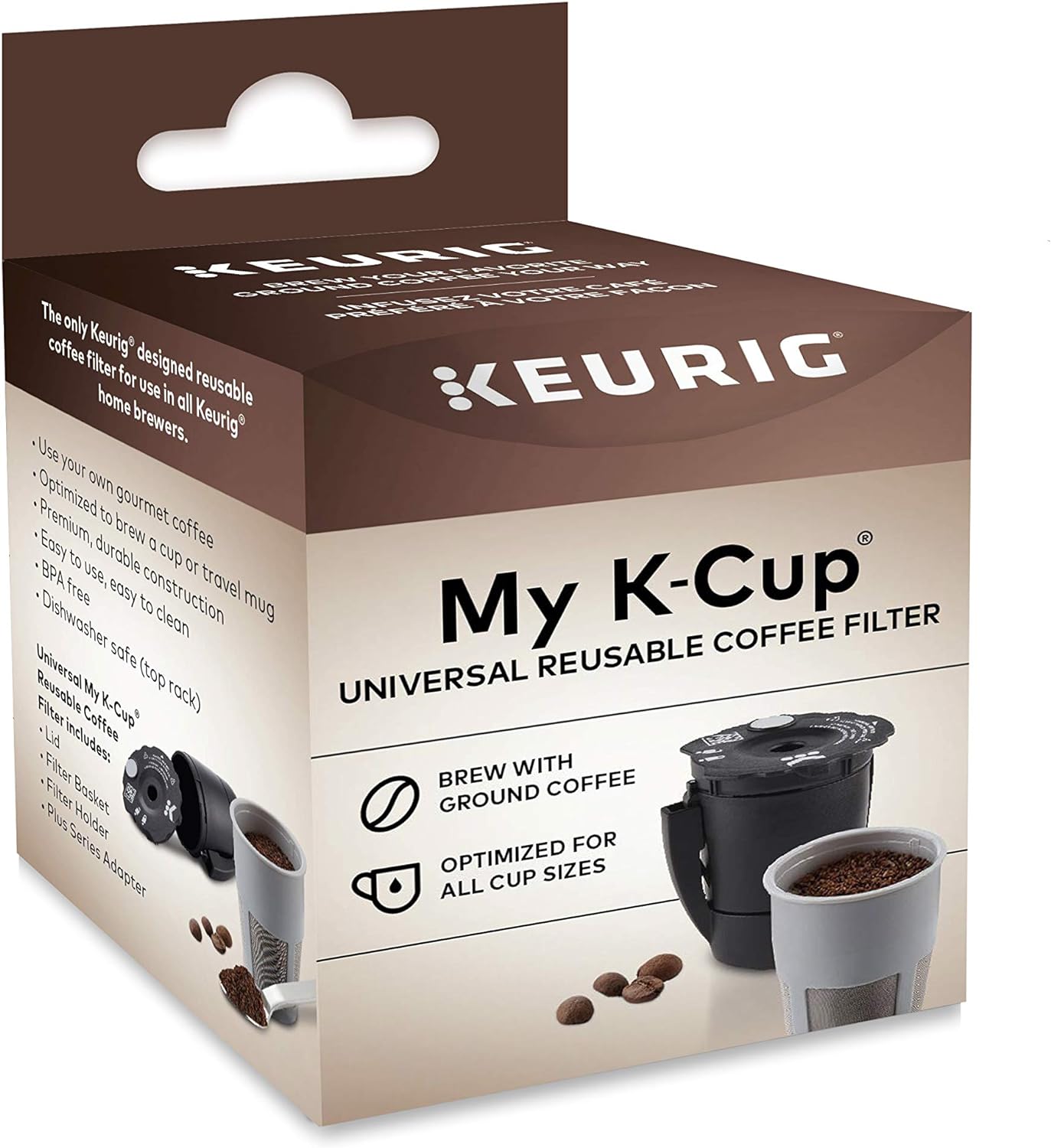 Keurig My K-Cup Reusable K-Cup Pod Coffee Filter, Compatible with All 2.0 Keurig K-Cup Pod Coffee Makers, 1 Count, Black
