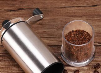 manual coffee bean grinder ceramic burrs hand stainless steel coffee grinder