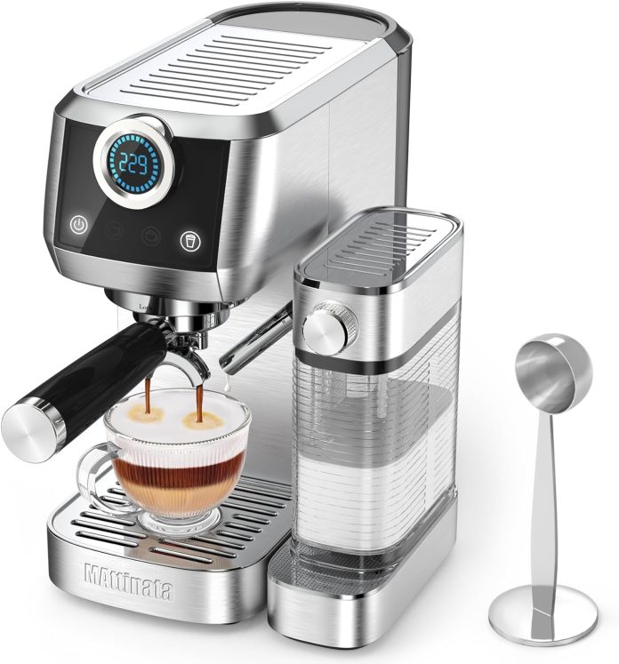 mattinata cappuccino machine and espresso maker 20 bar latte maker and espresso machine for home with automatic milk fro