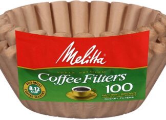 melitta basket coffee filters natural brown unbleached 100 count