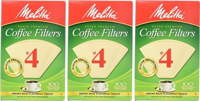 melitta cone coffee filters natural brown 4 300 count pack of 3