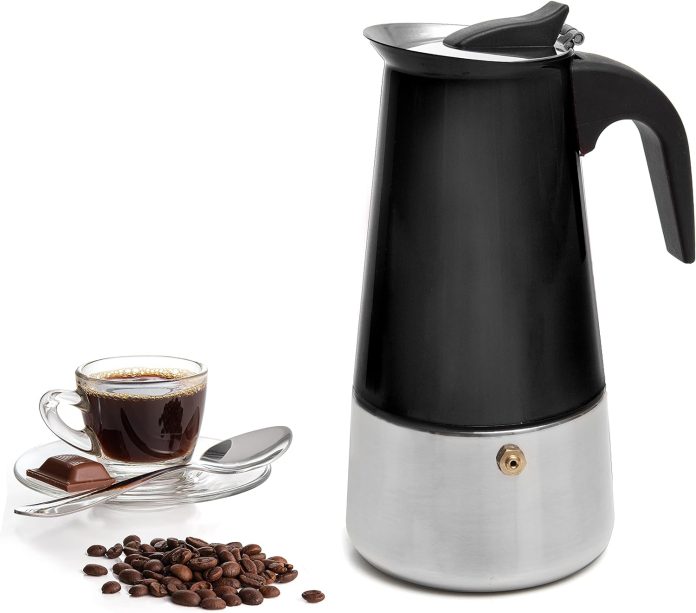 mixpresso 9 cup coffee maker stovetop espresso coffee maker moka coffee pot with coffee percolator design stainless stee