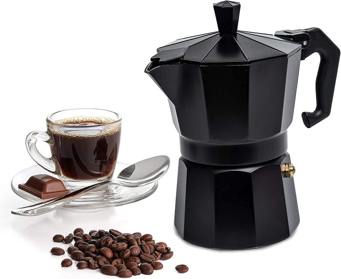 mixpresso aluminum moka stove coffee maker with coffee mug moka pot coffee maker for gas electric stove top classic ital