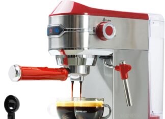 mixpresso professional espresso machine for home 15 bar with milk frother steam wand espresso maker with double cup spli