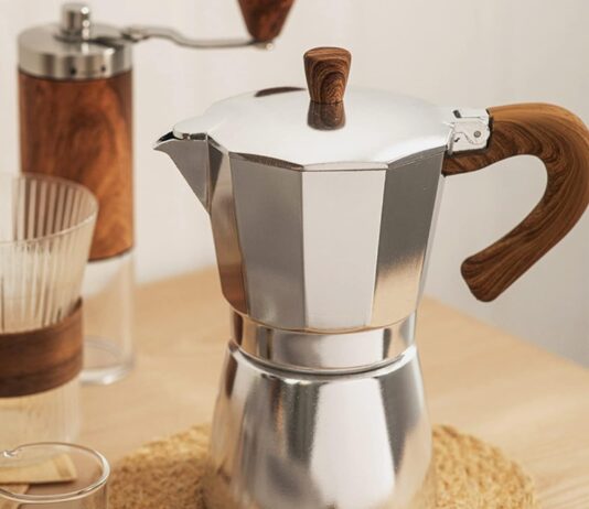 moka pot italian coffee maker coffee pot 6 cup10 oz stovetop espresso maker for gas or electric ceramic stovetop camping