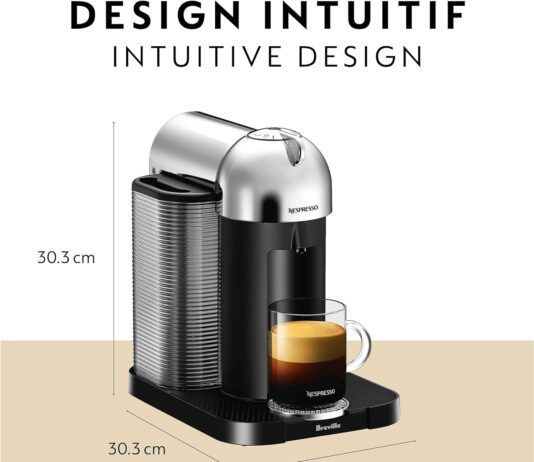 Nespresso Vertuo Coffee Machine Review nespresso vertuo coffee and espresso machine by breville 5 cups chrome