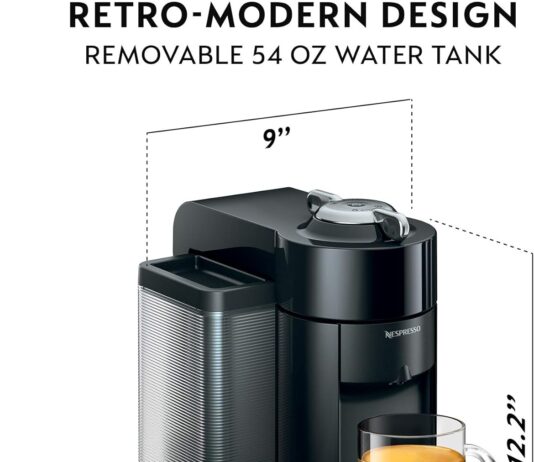 nespresso vertuo coffee and espresso maker1597 ml by delonghi graphite metal