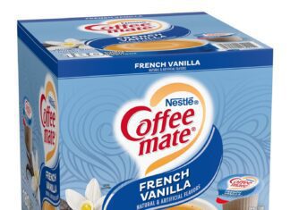 nestle coffee mate coffee creamer french vanilla liquid creamer singles non dairy no refrigeration box of 180 singles