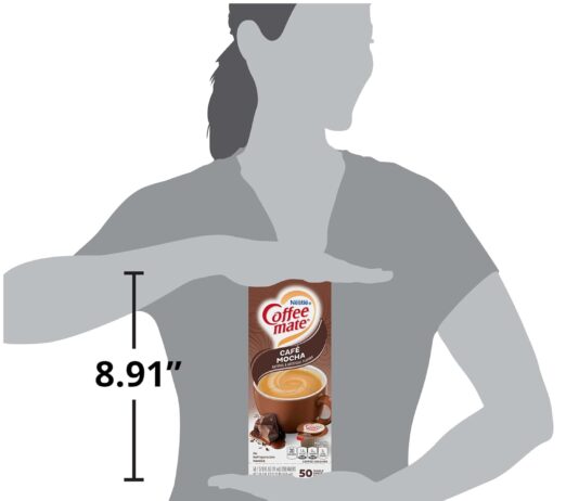 nestle coffee mate coffee creamer snickers liquid creamer singles non dairy no refrigeration box of 50 singles pack of 4