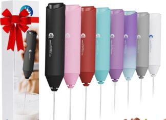 powerful milk frother handheld foam maker mini whisk drink mixer for coffee cappuccino latte matcha hot chocolate no sta