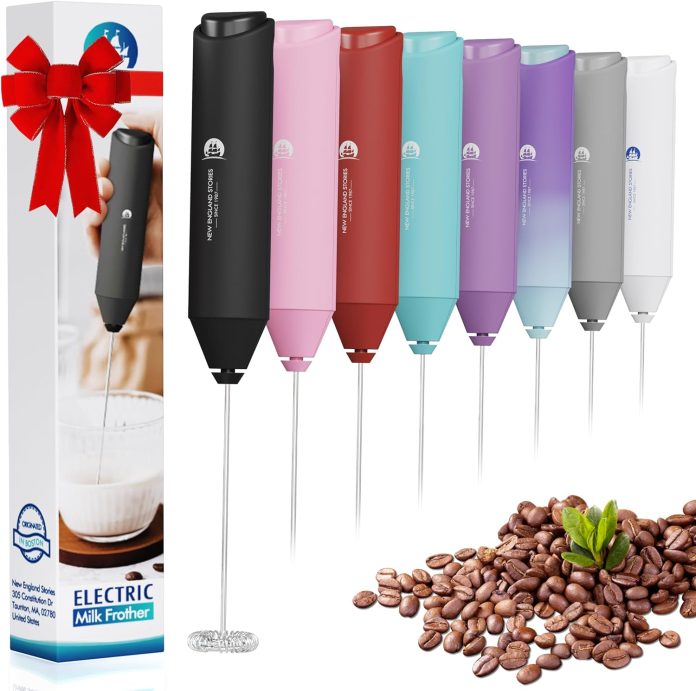 powerful milk frother handheld foam maker mini whisk drink mixer for coffee cappuccino latte matcha hot chocolate no sta