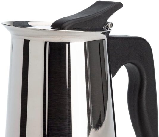 primula stainless steel stovetop espresso coffee maker 4 cup 35d x 5w x 7h black handle