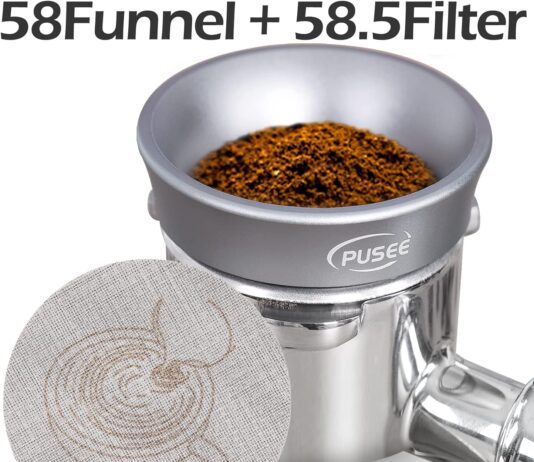 pusee 51mm espresso dosing funnel 51mm puck screen magnetic coffee dosing ring aluminum metalreusable 17mm thickness 150