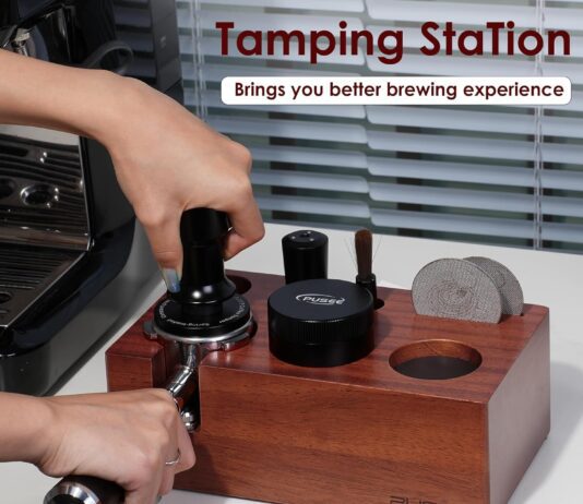 pusee espresso tamping station 54mm espresso organizer station fit for 51 54mm espresso accessories wood espresso statio