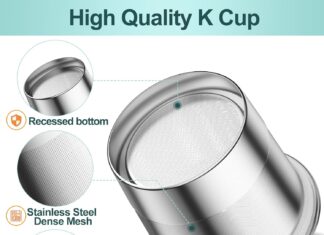 rethone k cup reusable coffee pods universal stainless steel reusable k cups compatible with keurig 10 20 coffee machine