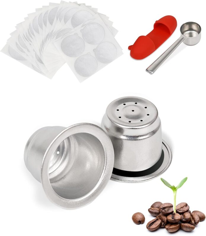 reusable coffee capsules for nespresso originales stainless steel refillable coffee pods 1pcs reutilisable refillable es