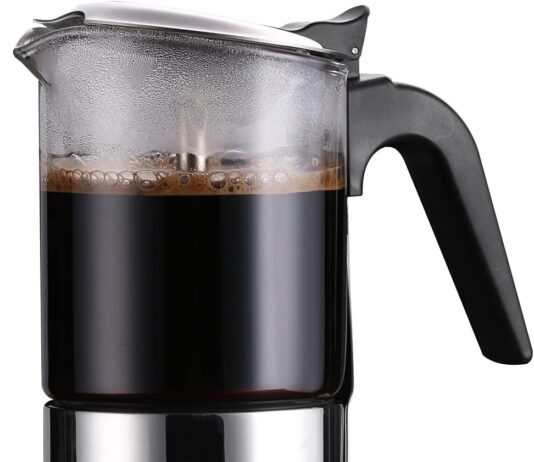 SIXAQUAE Induction Moka Pot Review sixaquae induction moka pot crystal glass top stainless steel stovetop espresso makerclassic italian coffee maker 160ml