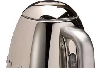 smeg 7 cup kettle matte champagne