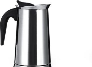 stainless steel stovetop moka pot espresso maker percolator 12 cup 600ml portable italian greca cuban coffee maker for b