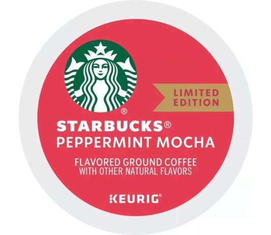starbucks peppermint mocha coffee k cups 64 count