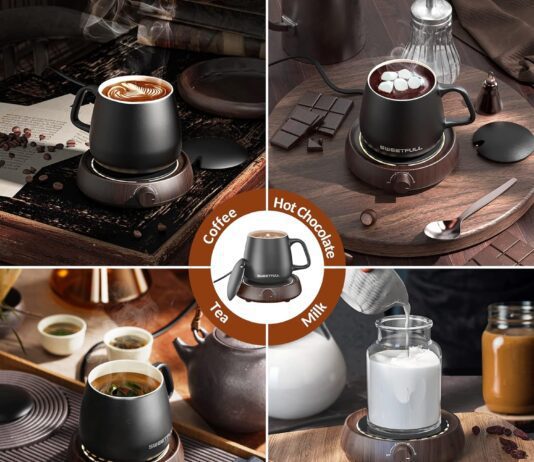 sweetfull mug warmer for coffee and tea coffee mug warmer wmug and lid coffee warmer as coffee gifts for desk office cof