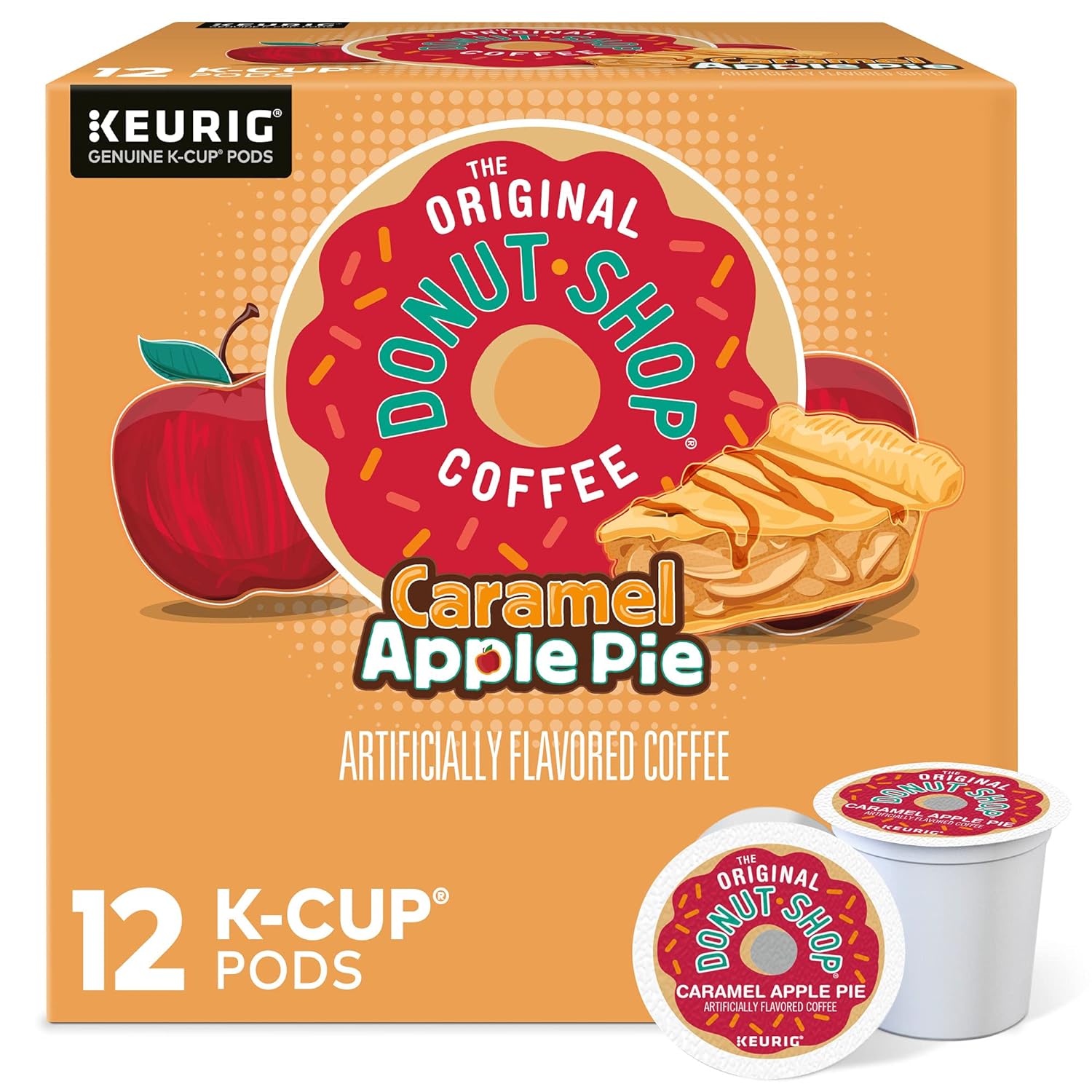 The Original Donut Shop Cookie Dough So Delicious, Keurig Single Serve K-Cup Pods, Flavored Coffee, 72 Count (6 Packs of 12)
