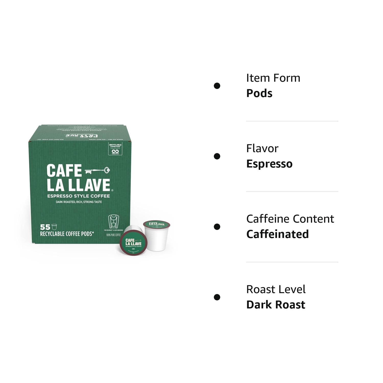 Cafe La Llave (72 ct.) Espresso-Style Single Serve Coffee pods