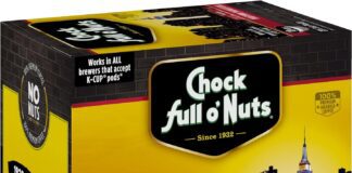 chock full onuts midtown manhattan roast medium roast k cups compatible with keurig pods k cup brewers 1 pack of 18 sing