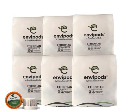 fresh roasted coffee fair trade organic single origin compostable envipods variety pack kosher 48 count for keurig k cup