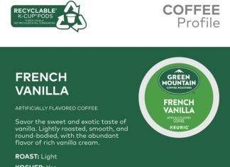 green mountain coffee roasters french vanilla coffee keurig single serve k cup pods light roast 32 count